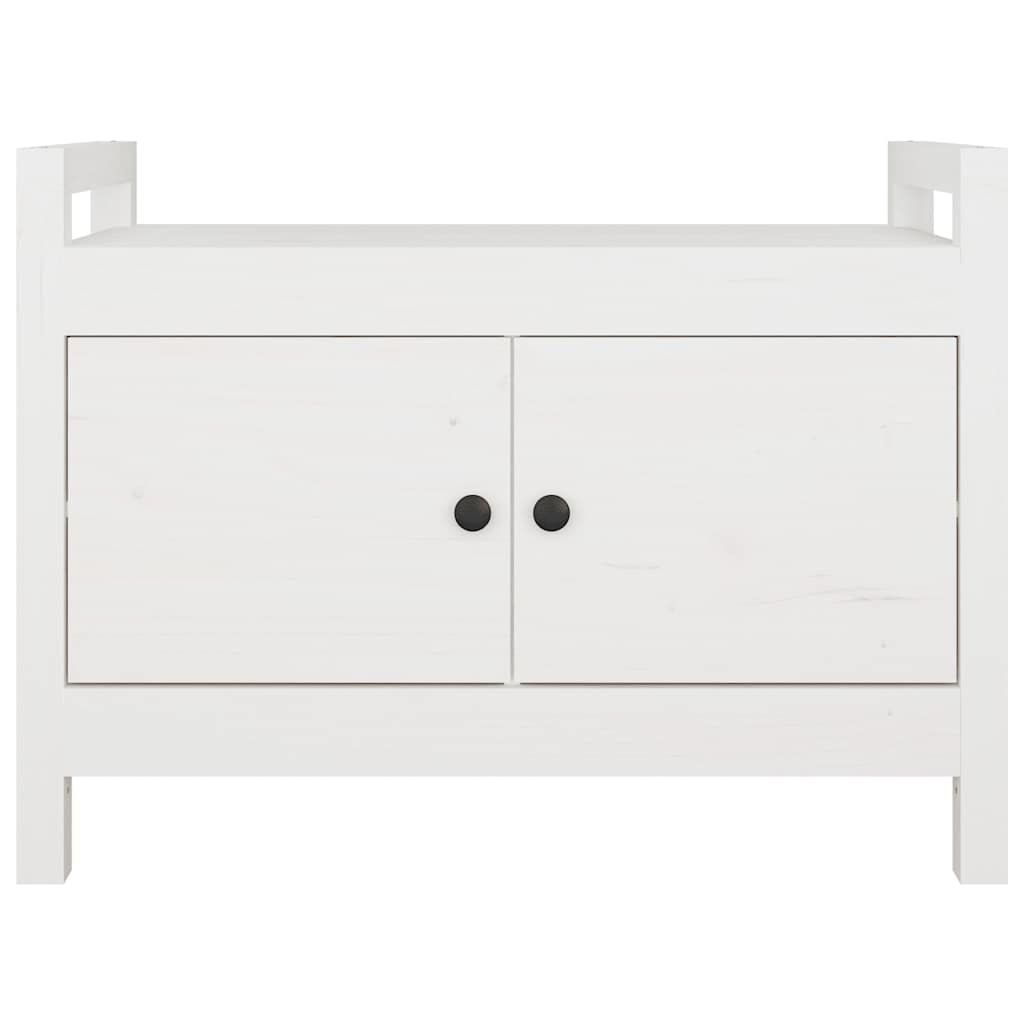 Hall Bench White 80x40x60 cm Solid Wood Pine